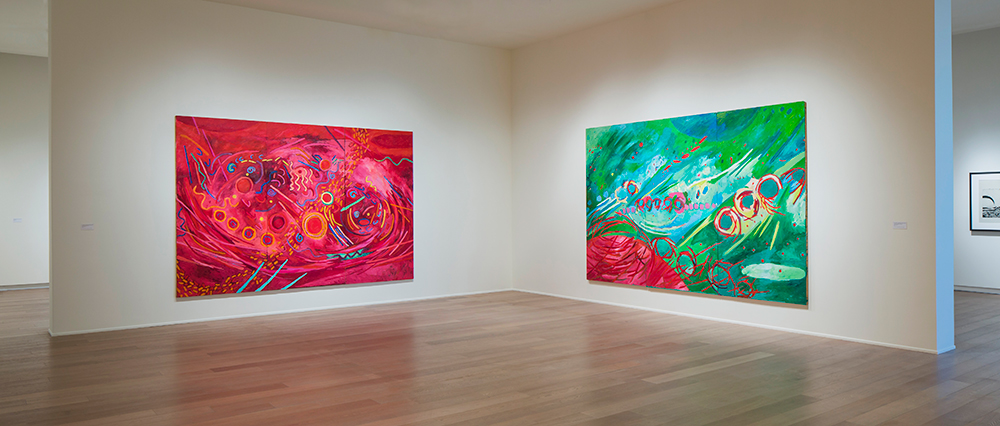 Mildred Thompson Installation View at SCAD Museum of Art, 2016. Image courtesy of SCAD Museum of Art.